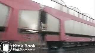 Poo and pee on the train track..