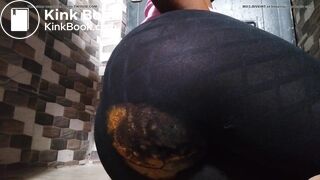 Sexy Hot Black Girl Explodes Her Black Leggings