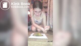 Hot girl shitting and eating it - video 12
