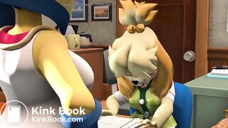 isabelle (animal crossing) diaper mess animation