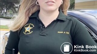 Cute police woman poops her pants while on duty