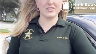 Cute police woman poops her pants while on duty