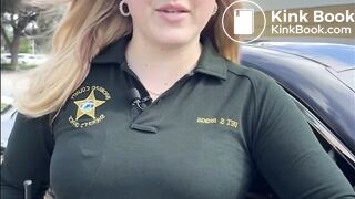 Cute police woman poops her pants while on duty