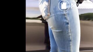 Cute police woman poops her pants while on duty