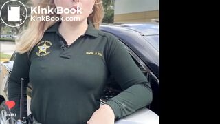 Cute police woman poops her pants while on duty