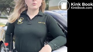 Cute police woman poops her pants while on duty