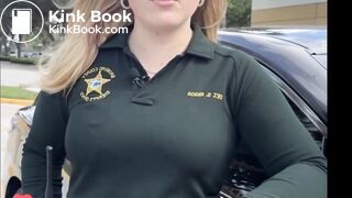 Cute police woman poops her pants while on duty