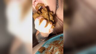 Awesome shit and I taking in my mouth @scatdark