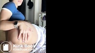 Hispanic girl poops while on her side