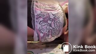 English Girl Messes Diaper