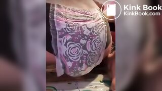 English Girl Messes Diaper