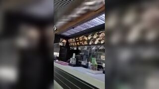 Scat girl in public toilet..