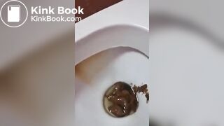 Scat girl in public toilet..