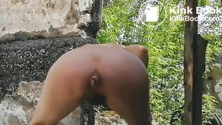 Hot girl shitting outdoors - video 12