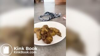 Cute little Asian takes a dump