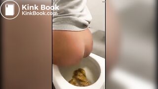 Lady having diarrhea multiple times in her toilet