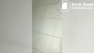 Sexy girl poops in hand