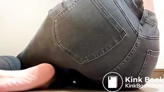 Sexy Hot White Teen Girl Soils Her Grey Jeans