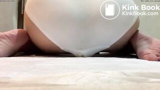 Sexy Hot White Girl Sitting & Shitting White Panty Poop