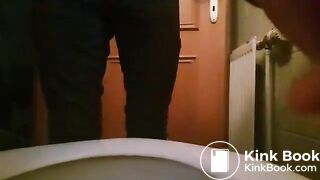 Girl pooping on toilet - video 57
