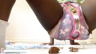 Sexy Hot British Black Girl Huge Diaper Poop Blowout
