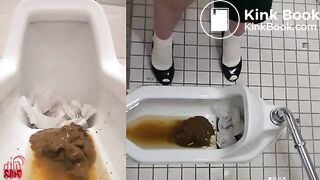Asian girls toilet pooping compilation..