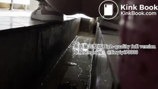 Beautiful girl poops in the toilet 66