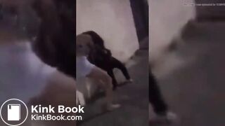 Girl Shit diarrhea in her pants while figth