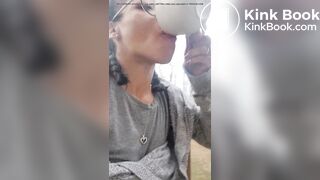 Messy load in striped shorts