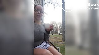 Messy load in striped shorts