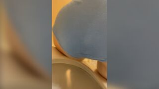Sexy Young White Girl Sky Blue Panty Poop