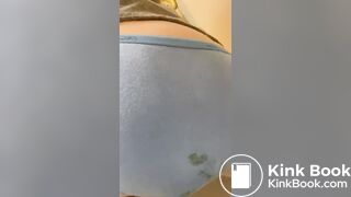 Sexy Young White Girl Sky Blue Panty Poop