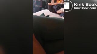 Women farts loudly in pantyhose