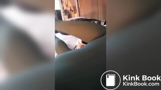 Women farts loudly in pantyhose