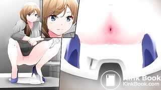 Anime girl shit in the toilet