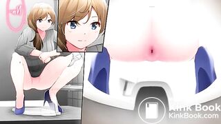 Anime girl shit in the toilet