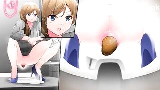 Anime girl shit in the toilet