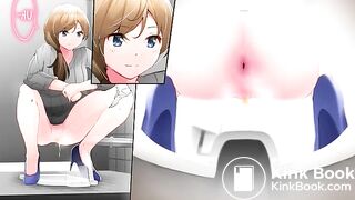 Anime girl shit in the toilet