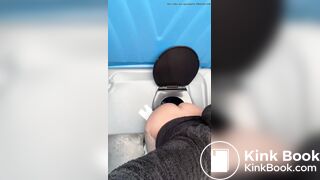 Beauty shits in porta potty