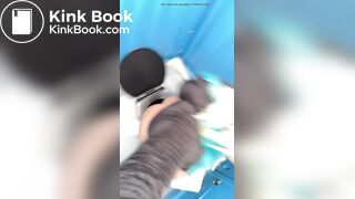 Beauty shits in porta potty