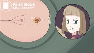 Claire poops in toilet