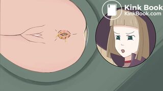 Claire poops in toilet