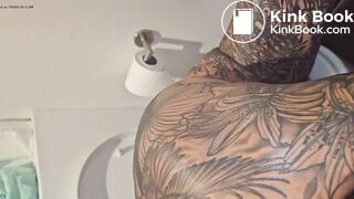 Aussie enema with a douche