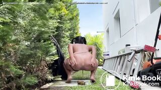 Hot girl shitting outside - video 5