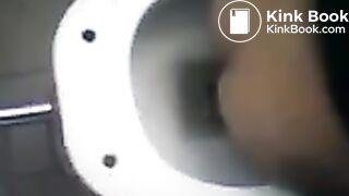 Girl pooping on public toilet - video 8