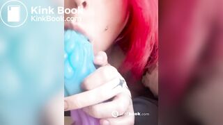 Hot alternative girl masturbating and shitting