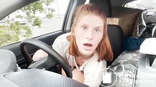 Hot girl shitting in car - video 2