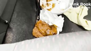 Hot girl shitting in car - video 2