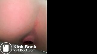 Sexy model poops on toilet