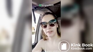 Womsn pooping outside public in nature